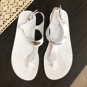 White Michael Kors sandels